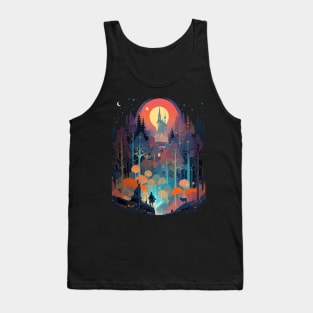 Enchanted Haunted Forest Halloween Spooky Season Tank Top